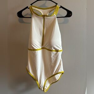 CALIA Women’s One piece halter razor back swimsuit